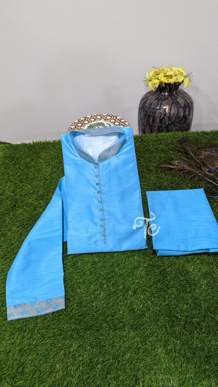 Black and Gold Banarasi Brocade Kurta - Payjama Set